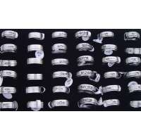 Stainles Steel Revolving Ring. Assorted pack of 36. size 17 to 22